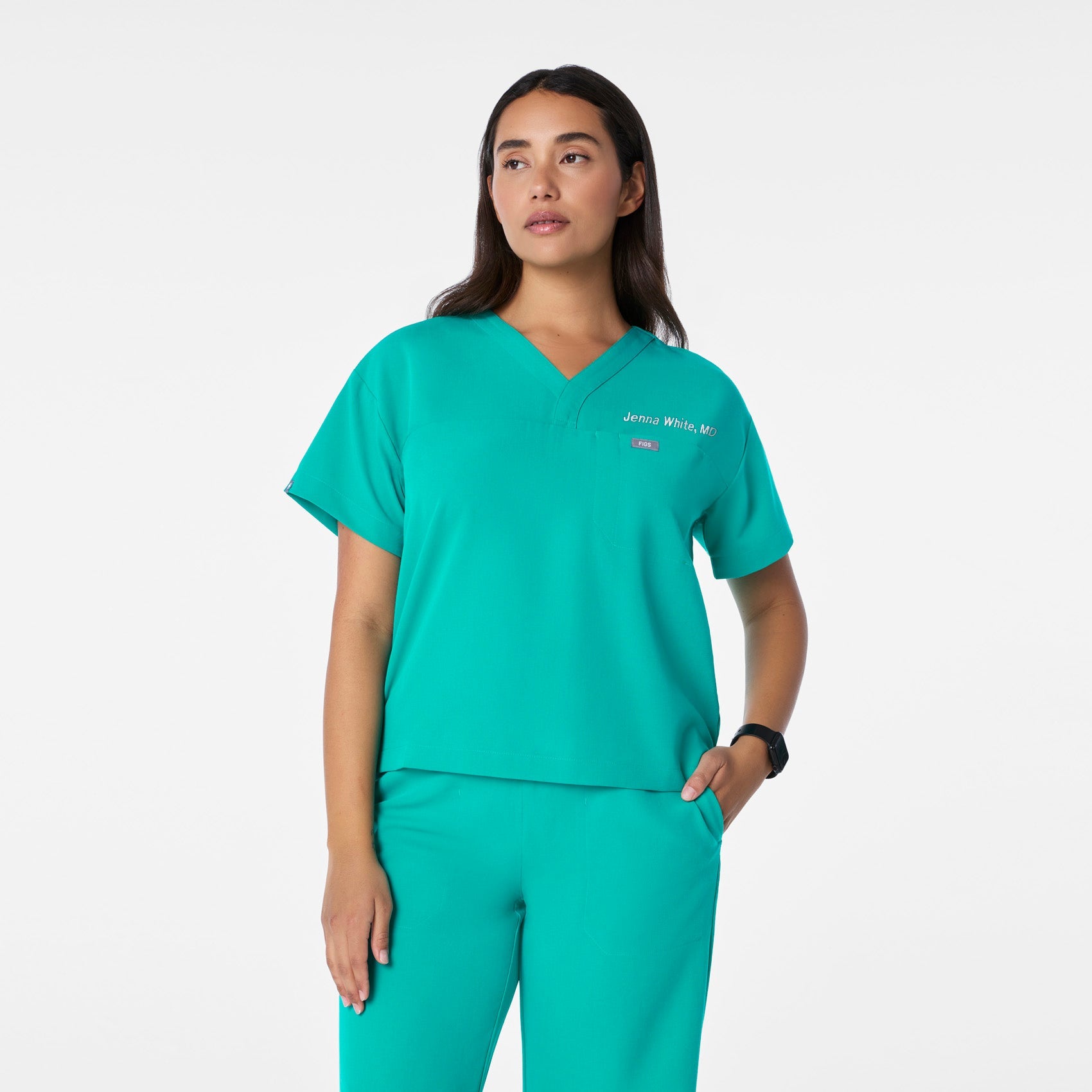 FIGS Pagosa Relaxed V-Neck Scrub Top