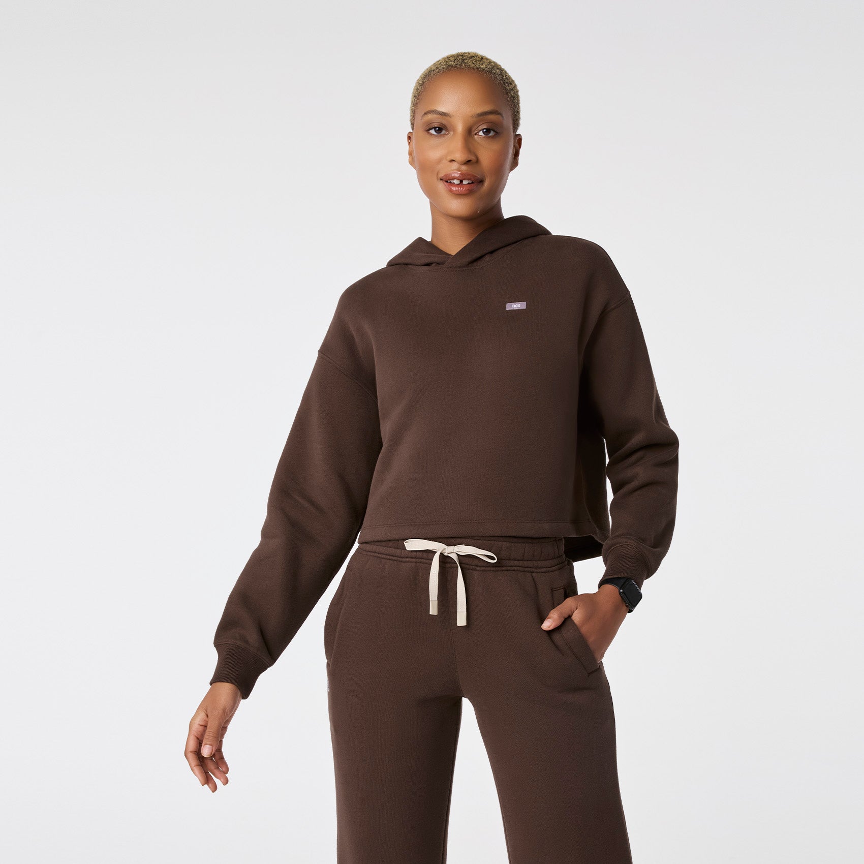 FIGS Off-Shift Cropped Hoodie Sweatshirt Medical Workwear - Image 3