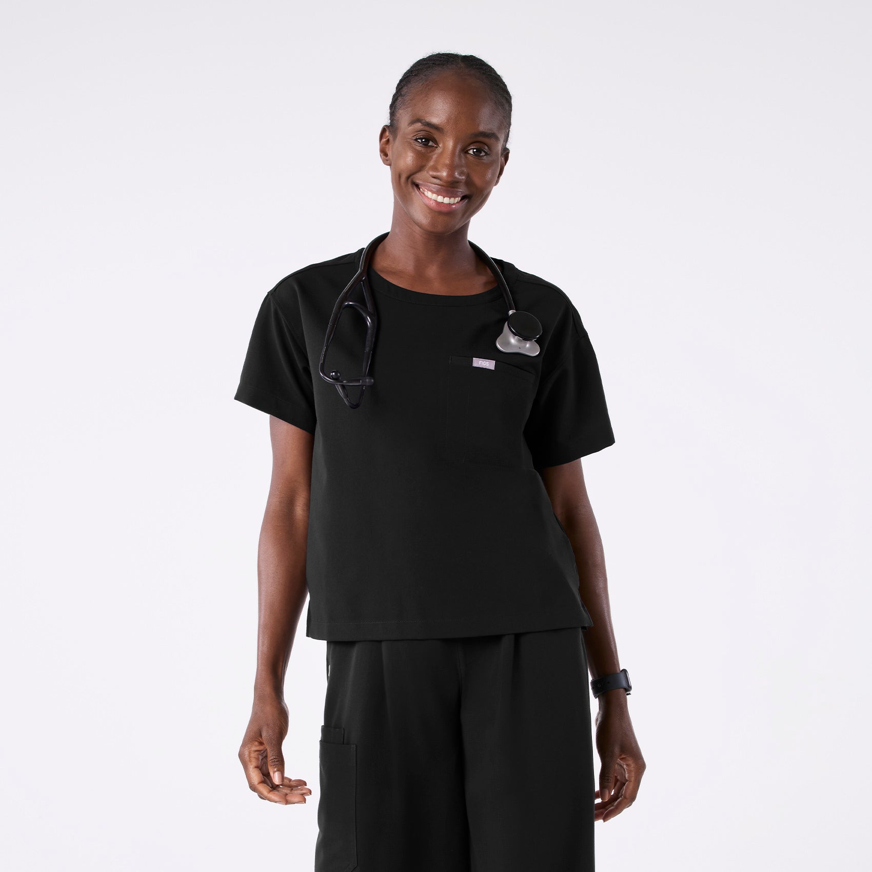 FIGS Cabral Relaxed Crewneck Scrub Top