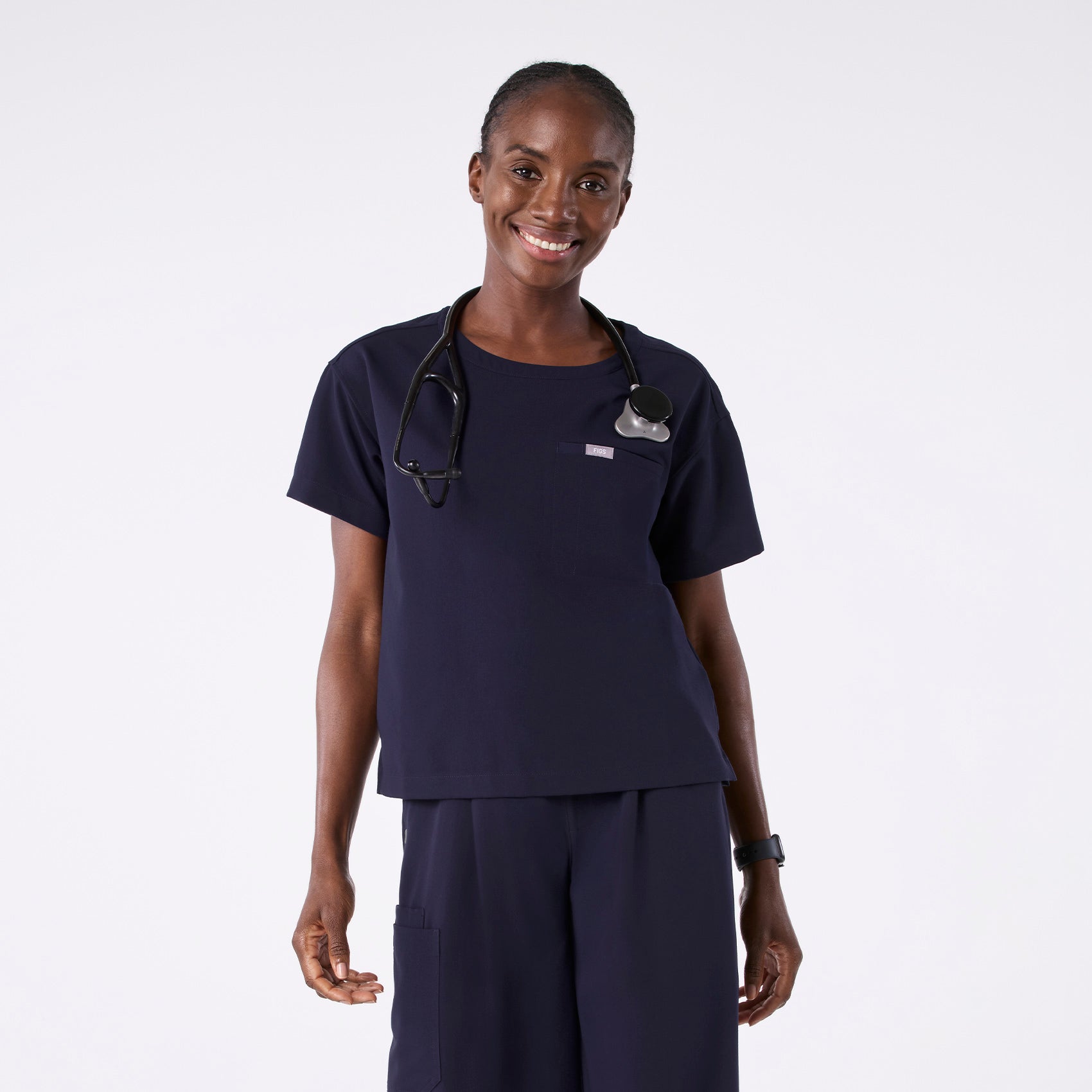 FIGS Cabral Relaxed Crewneck Scrub Top - Image 3