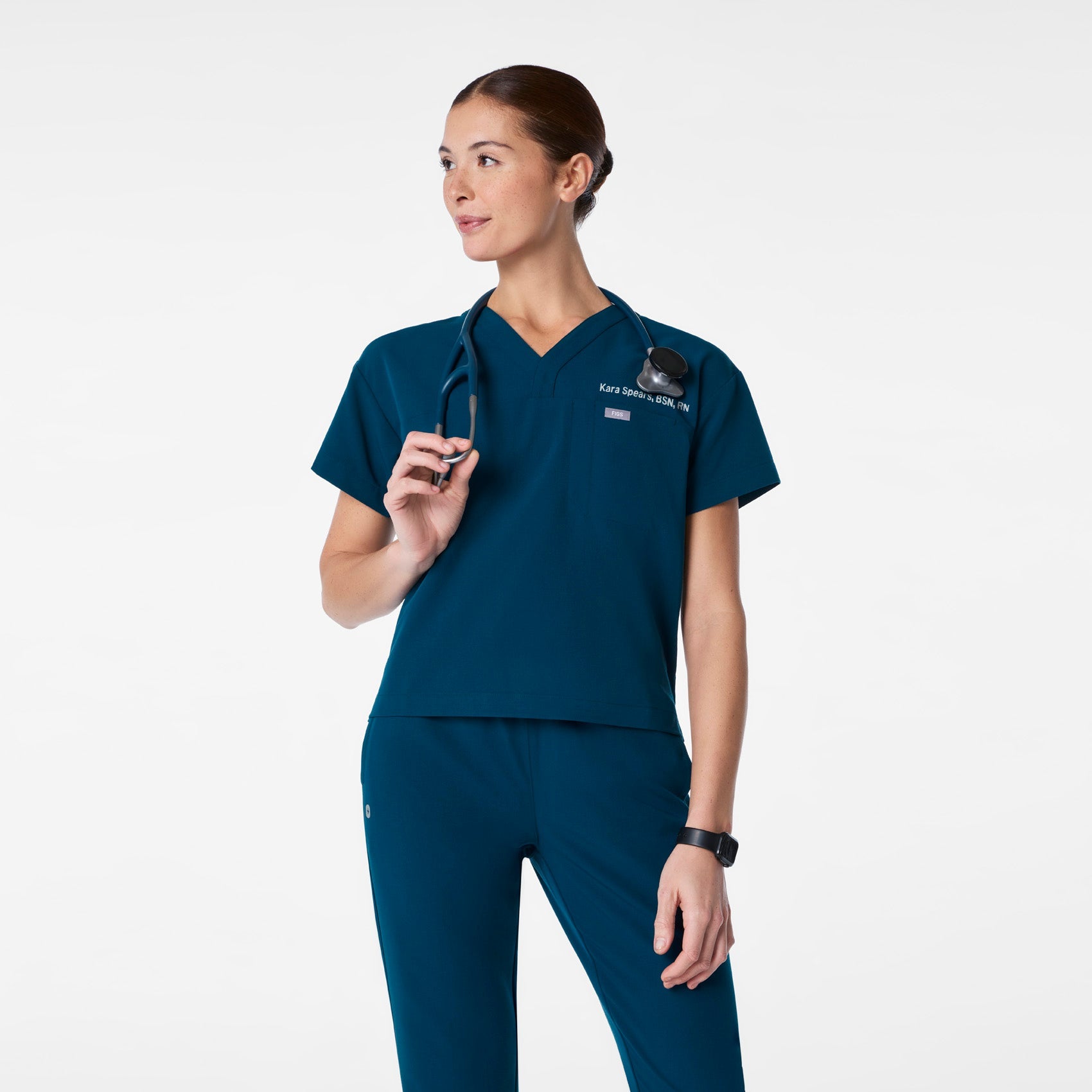 FIGS Pagosa Relaxed V-Neck Scrub Top - Image 7
