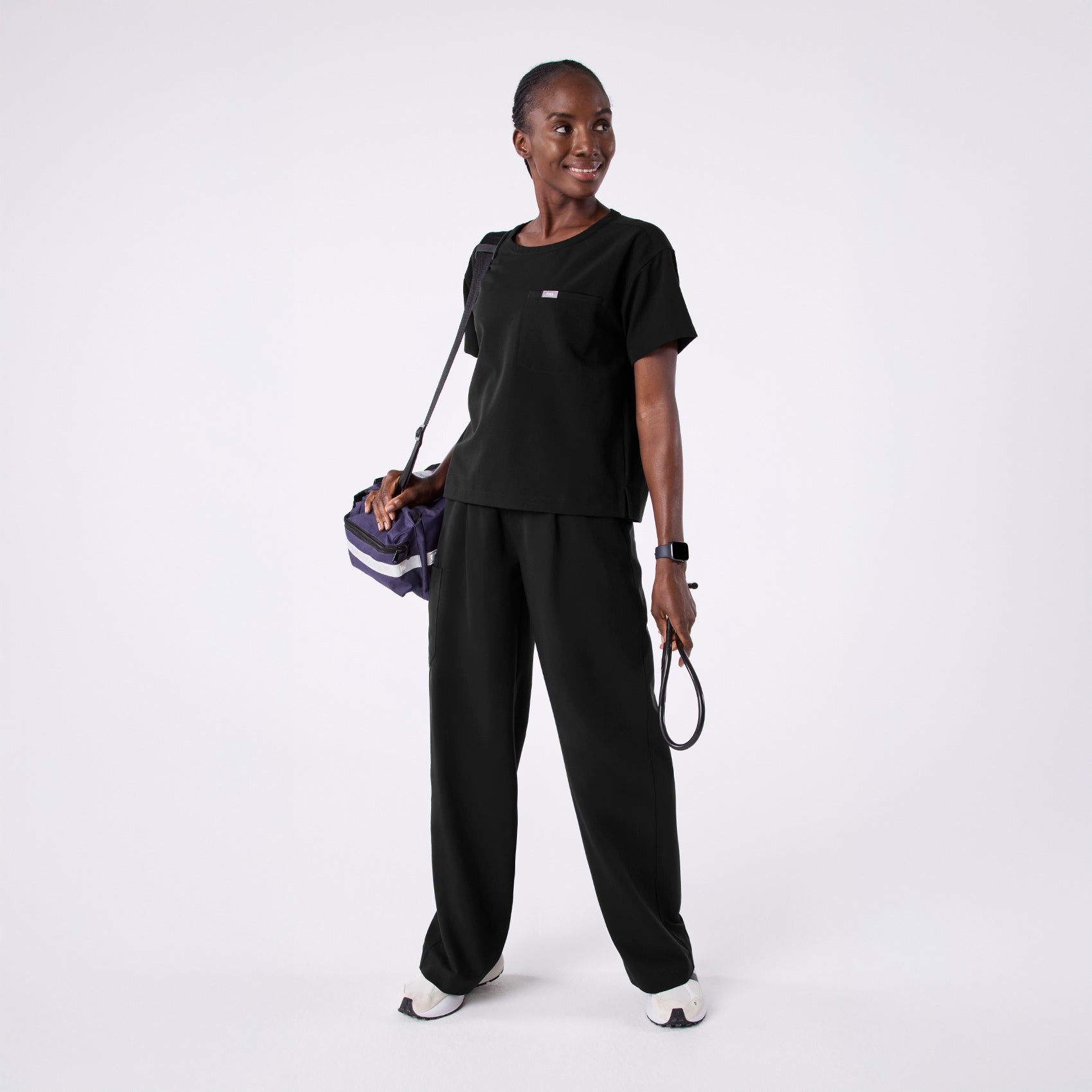 FIGS Cabral Relaxed Crewneck Scrub Top - Image 2