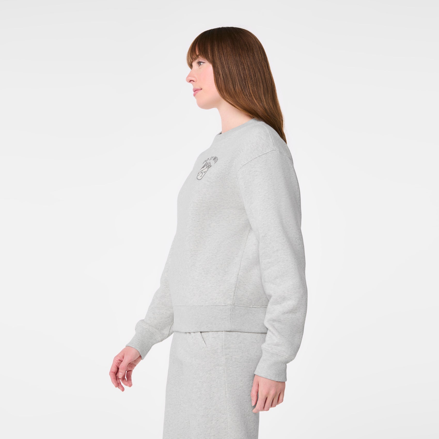 FIGS Off-Shift Do It With Heart Crewneck Sweatshirt Healthcare Apparel - Image 4