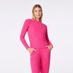 FIGS Off-Shift Waffle Crewneck Scrub Top