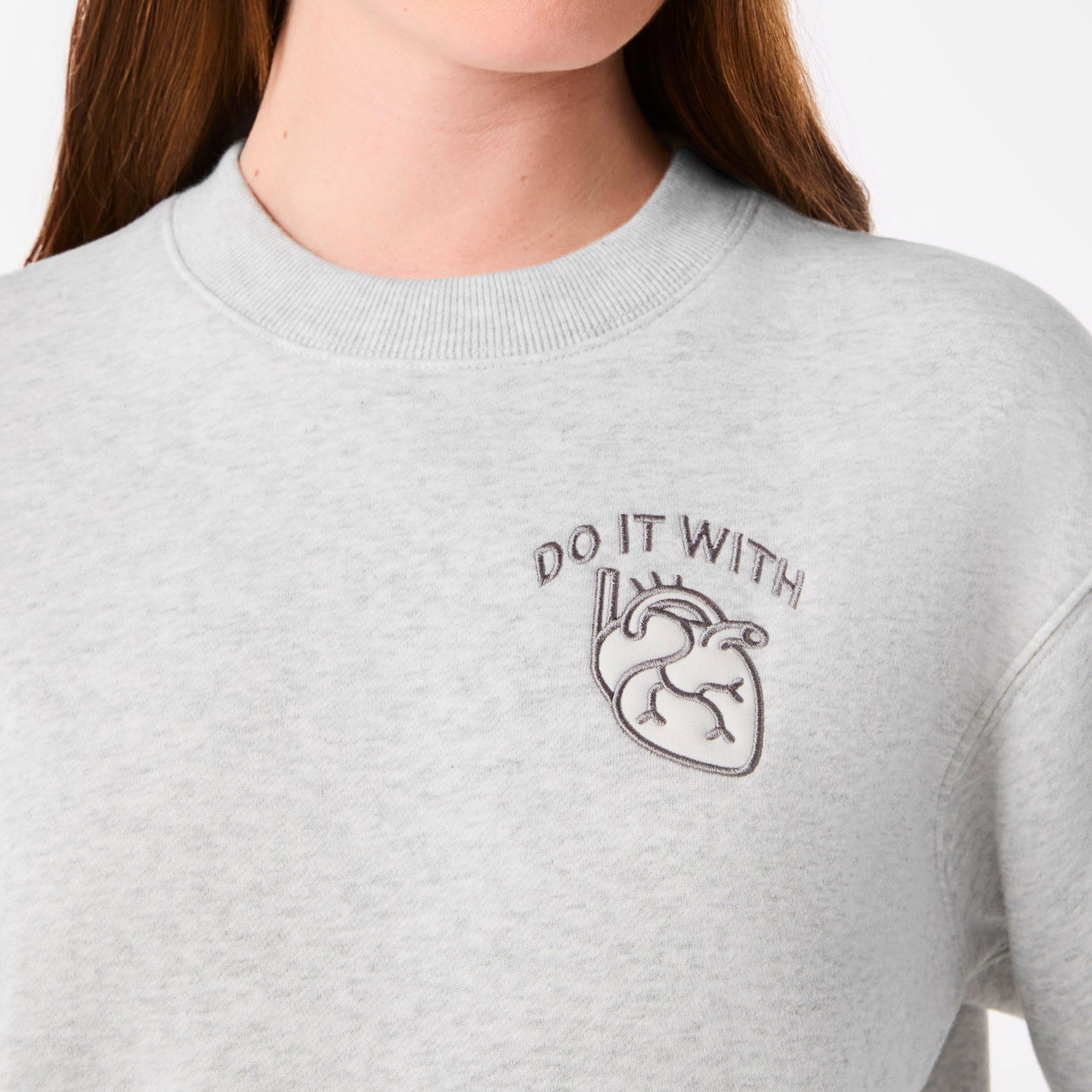FIGS Off-Shift Do It With Heart Crewneck Sweatshirt Healthcare Apparel - Image 2