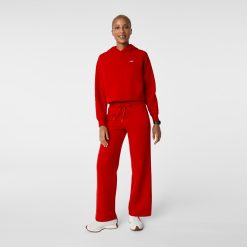 Alternative view of FIGS Off-Shift Cropped Hoodie Sweatshirt Medical Workwear