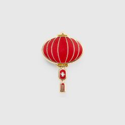 FIGS V Coterie Lunar New Year Lantern Enamel Pin Healthcare Apparel