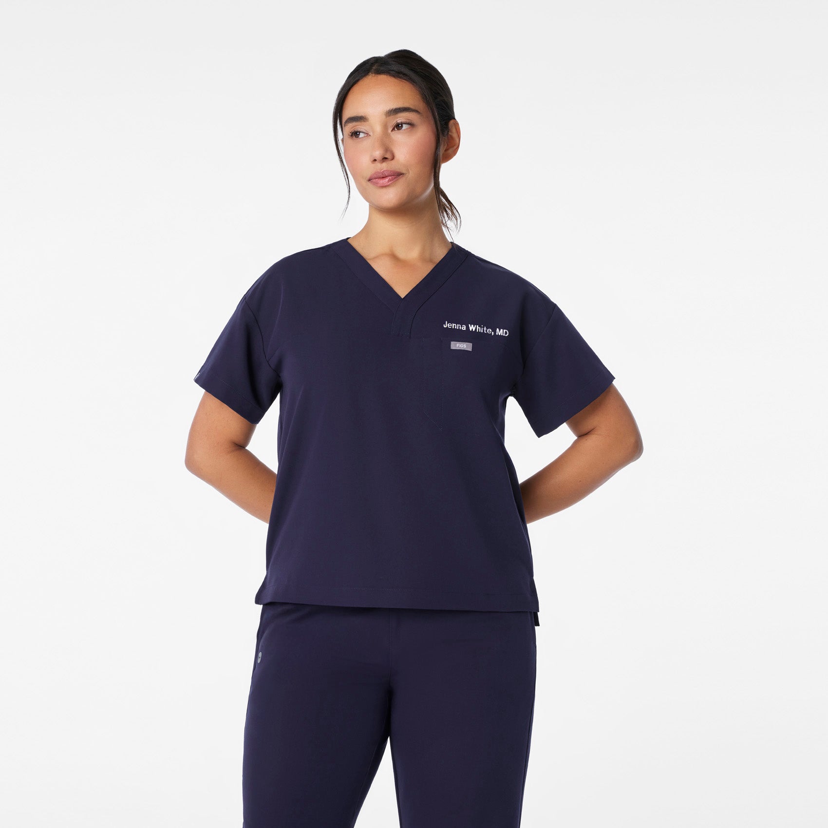 FIGS Pagosa Relaxed V-Neck Scrub Top - Image 4