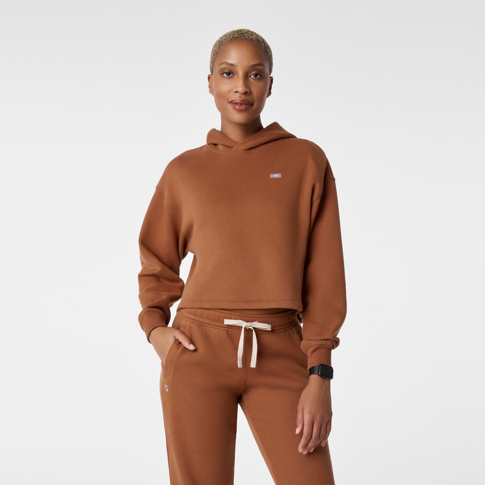 FIGS Off-Shift Cropped Hoodie Sweatshirt Medical Workwear - Image 5