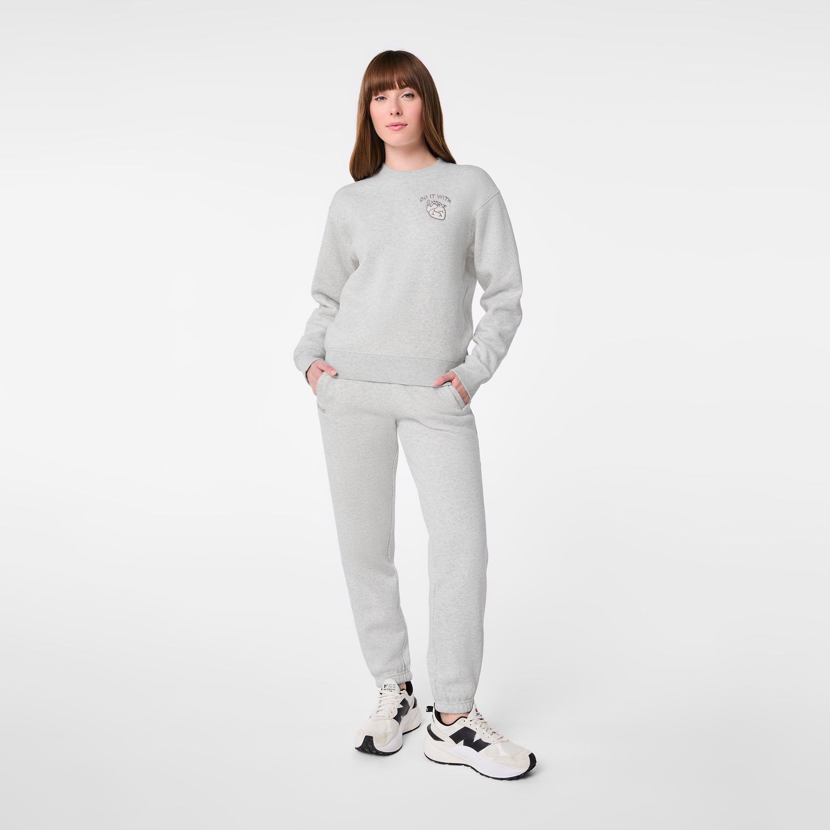 FIGS Off-Shift Do It With Heart Crewneck Sweatshirt Healthcare Apparel - Image 3