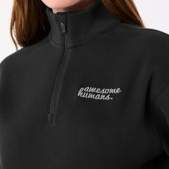 Alternative view of FIGS Off-Shift Awesome Humans Zip Sweatshirt Healthcare Apparel