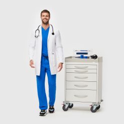 Alternative view of FIGS Harlem Slim Long Lab Coat Medical Workwear